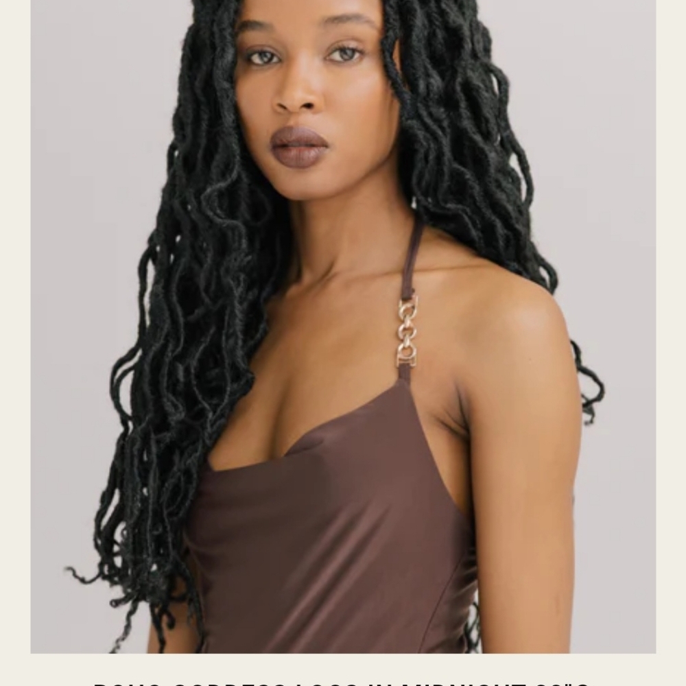 Boho Godess Locs 22 inch midnight black authentic Boho brand locs
